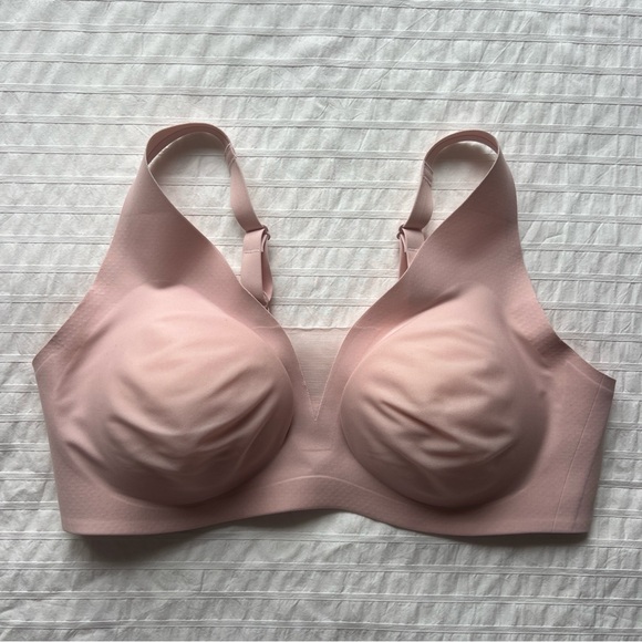 Knix Revolution Shadow Mesh T-Shirt Bra in Rose Water Pastel Pink, L+ - Picture 1 of 13